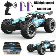1:18 RC Cars,2.4Ghz 4WD Remote Control Car,20+KM/H High Speed Stunt Vehicle Model,Off-Road Sensing Racing Car,2 Batteries,Truck Toy for Kids