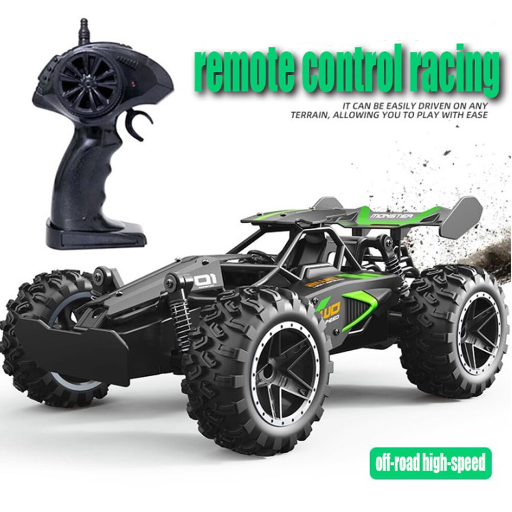 1:18 RC Cars,2.4Ghz 4WD Remote Control Car,20+KM/H High Speed Stunt Vehicle Model,Off-Road Sensing Racing Car,2 Batteries,Truck Toy for Kids