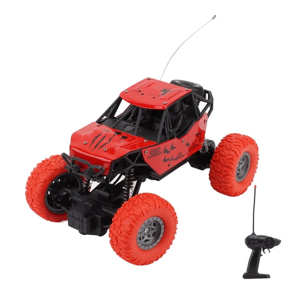 1/18 RC Off Road Car, Alloy Shell Rechargeable Remote Control Crawler Vehicle, 20km/h Speed, Red