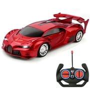 118 Remote Control Race Car Toys for Kids, 2.4GHZ Radio Control Four-Wheel Remote Control Vehicle Gift, LED Lights RC Car, Red