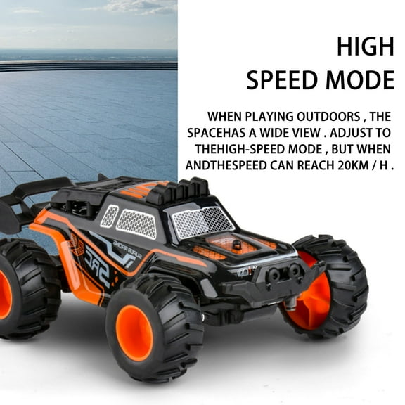 ​1/18 Scale 4WD Mini RC Truck w/Anti-Collision Bumpers - 5km/h Trail Mode & USB Charge | Beginner Car Age 6+ (13.3cm)​​ B