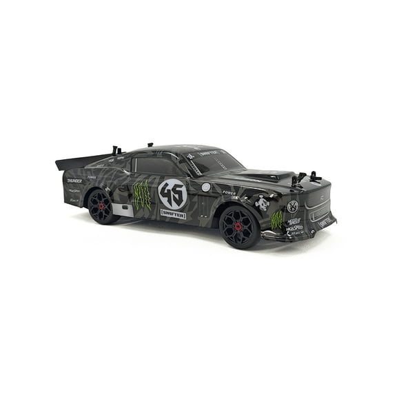 1/18 Scale 4WD RC Drift Racing Car With LED Light Control High Speed Electric Remote Control Vehicle 24KM/H Proportional Steering Drift Sports Car Model For Adults Hobbyists- Grey