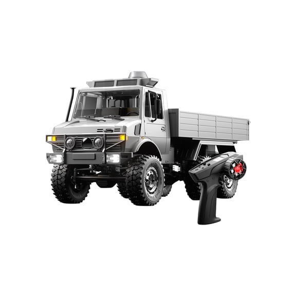 1/18 Scale 6WD RC Crawler Truck, 2.4GHz 6x6 All-Terrain Off-Road Hobby Grade Remote Control Transport Truck with Dual Speed Transmission & High Torque Motor for Hobbyists