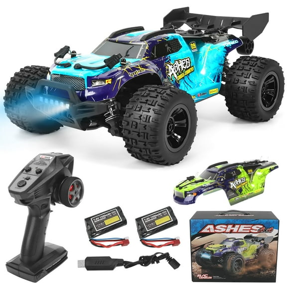 1:18 Scale All-Terrain RC Car for Adults - 40+KM/H High Speed 4WD Off-Road Remote Control Truck with 2 Rechargeable Batteries, 2.4GHz Electric Toy Vehicle Gift for Teens and 14+ (1:18 Scale)