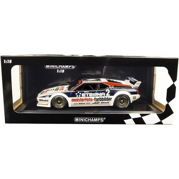 1-18 Scale BMW M1 No 2 Hans Joachim Stuck Schnitzer Eterna Meisterphoto Team Winner Deutsche Automobil Rennsport Trophae Zolder Diecast Model Car, 300 Piece
