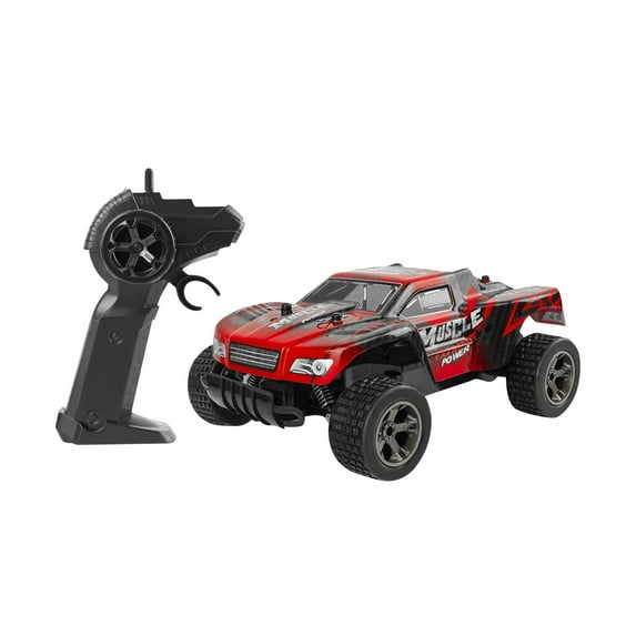 1:18 Scale Entry-Level RC Truck - 4.8V NiMH Rear-Wheel Drive w/15km/h Sport Mode | 30m Range & Compact 21.5cm Design | Age 8+ A