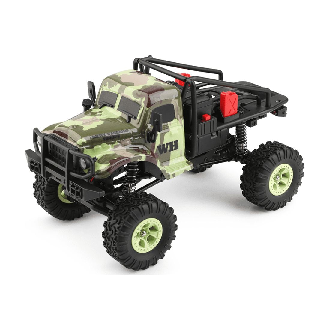 1:18 Scale RC Car, 2.4GHz 4WD RC Off-Road Climbing Truck with LED Lights & High-Torque Motor, All-Terrain RC Rock Crawler Truck for Adults - RTR