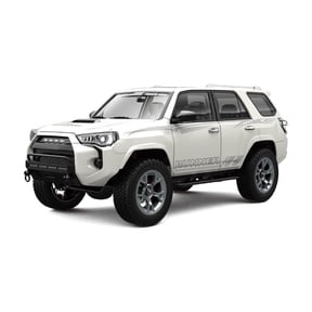 1/18 Scale RC Car Full Proportional Remote Control Hobby Vehicle With Alloy Gear Transmission Dual Brushed Motors LED Lights Sound Effects Smoke Function- White