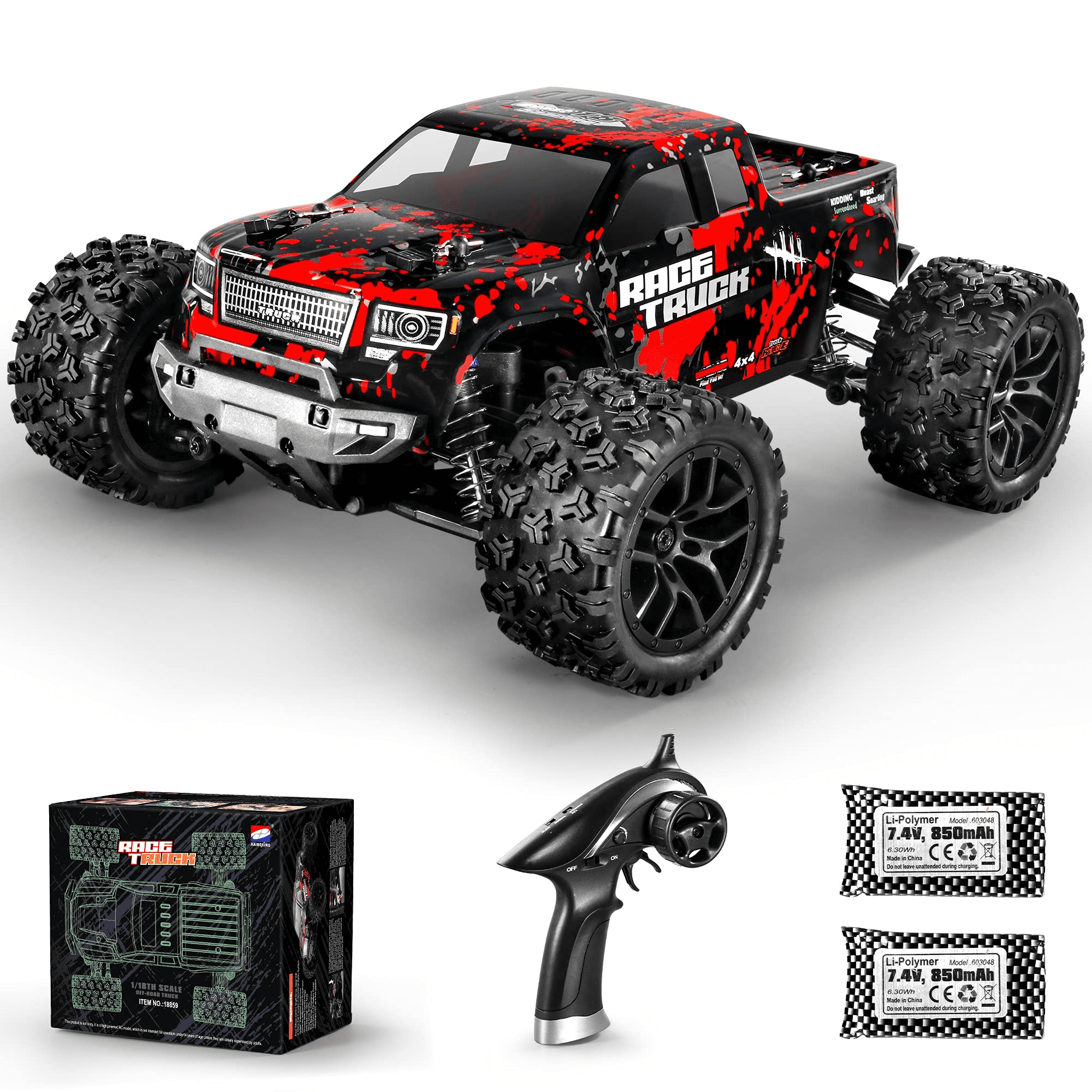 RCZY666 Race Truck Durable Radio Control Cars with Remote Controller Red Walmart
