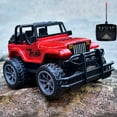 thumbnail image 1 of 1:18 Scale Remote Control Off-Road Truck - 49MHz RC Car with LED Lights, 16m Range, Red/Yellow, ABS Plastic - 3+ Years, 7.3x4.3x4.1 Inches - Includes 1 RC & 1 Vehicle (Batteries Not Included), 1 of 6