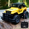 thumbnail image 1 of 1:18 Scale Remote Control Off-Road Truck - 49MHz RC Car with LED Lights, 16m Range, Red/Yellow, ABS Plastic - 3+ Years, 7.3x4.3x4.1 Inches - Includes 1 RC & 1 Vehicle (Batteries Not Included), 1 of 6