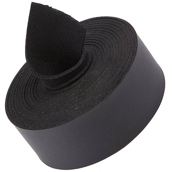 1.18" Wide Black Leather Strips 98 Inch Long Lychee Grain Flat Leather Cord 0.06" Thick Imitation Leather Strap Threads StringsDIY