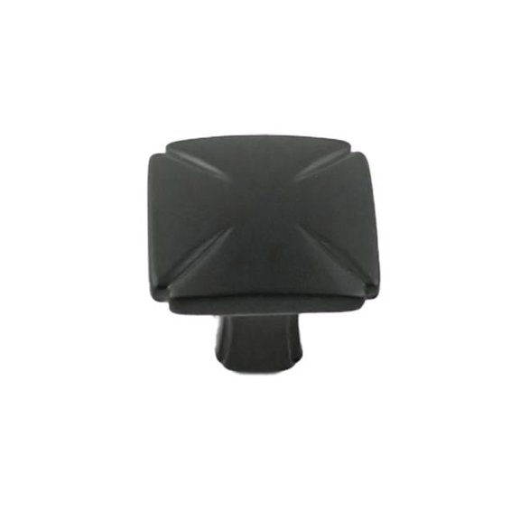 1.18 in. Square Knob, Matte Black