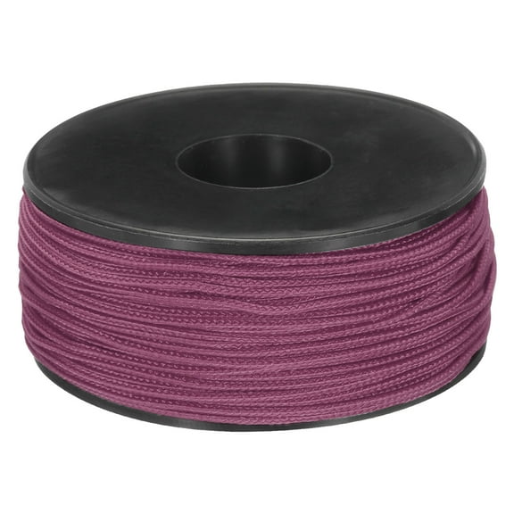1.18mm x 164 Feet Paracord Micro Cord Rope 100 LB Polyester Braided Cord for Camping Jewelry Bracelet, Plum Red