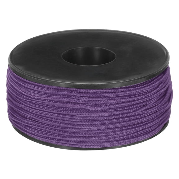 1.18mm x 164 Feet Paracord Micro Cord Rope 100 LB Polyester Braided Cord for Camping Jewelry Bracelet, Purple