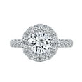 thumbnail image 1 of AFFY (1.19 Cttw) Round White Natural Diamond Semi Mount Engagement Ring In 14k Solid White Gold (I-J Color, I2-I3 Clarity) Ring Size-11.5, 1 of 3