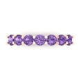 thumbnail image 1 of 1.19 ctw Wedding Band for Women - 14K Rose Gold Simulated Alexandrite Stackable Eternity Ring, 1 of 6