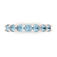 thumbnail image 1 of 1.19 ctw Wedding Band for Women - 14K Rose Gold Simulated Blue Sapphire Stackable Eternity Ring, 1 of 6