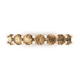 thumbnail image 1 of 1.19 ctw Wedding Band for Women - 14K Rose Gold Simulated Champagne Diamond Stackable Eternity Ring, 1 of 6