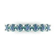 thumbnail image 1 of 1.19 ctw Wedding Band for Women - 14K White Gold Blue Moissanite Stackable Eternity Ring, 1 of 6