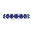 thumbnail image 1 of 1.19 ctw Wedding Band for Women - 14K White Gold Simulated Tanzanite Stackable Eternity Ring, 1 of 6