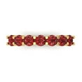 thumbnail image 1 of 1.19 ctw Wedding Band for Women - 14K Yellow Gold Natural Garnet Stackable Eternity Ring, 1 of 6