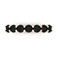 thumbnail image 1 of 1.19 ctw Wedding Band for Women - 18K Rose Gold Natural Onyx Stackable Eternity Ring, 1 of 6