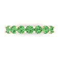 thumbnail image 1 of 1.19 ctw Wedding Band for Women - 18K Rose Gold Simulated Green Diamond Stackable Eternity Ring, 1 of 6