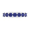 thumbnail image 1 of 1.19 ctw Wedding Band for Women - 18K White Gold Simulated Tanzanite Stackable Eternity Ring, 1 of 6