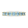 thumbnail image 1 of 1.19 ctw Wedding Band for Women - 18K Yellow Gold Simulated Blue Sapphire Stackable Eternity Ring, 1 of 6