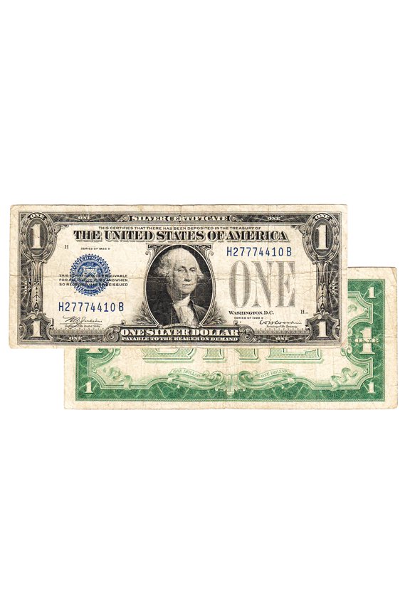 $1 - 1928 Funny Back Blue Seal Silver Certificate Very Good VG - Collectible US Currency Note