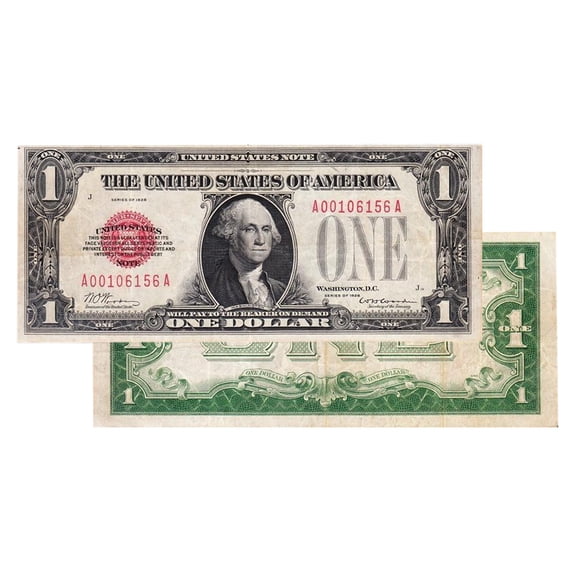 $1 1928 Puerto Rico Red Seal Federal Reserve Note Extra Fine EF Currency Collectible Paper Money