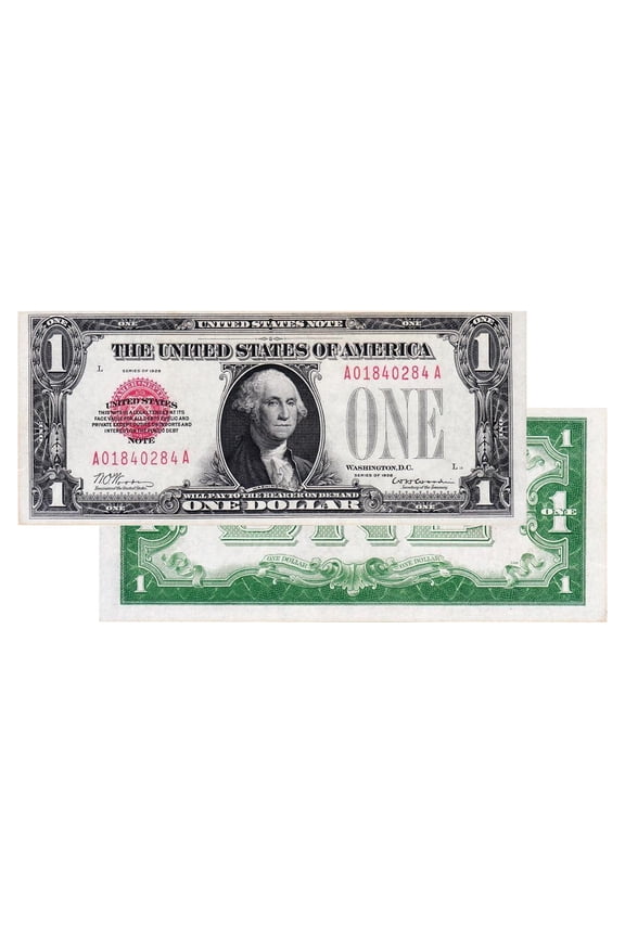 $1 1928 Puerto Rico Red Seal Federal Reserve Note Uncirculated Currency - Collectible Banknote