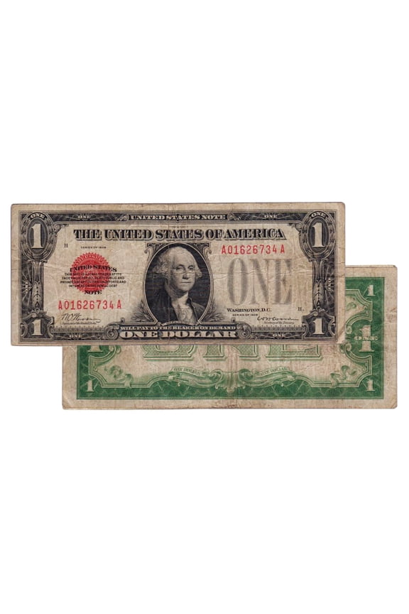 $1 1928 Puerto Rico Red Seal Federal Reserve Note VG - Rare Collectible Currency Paper Money Bill