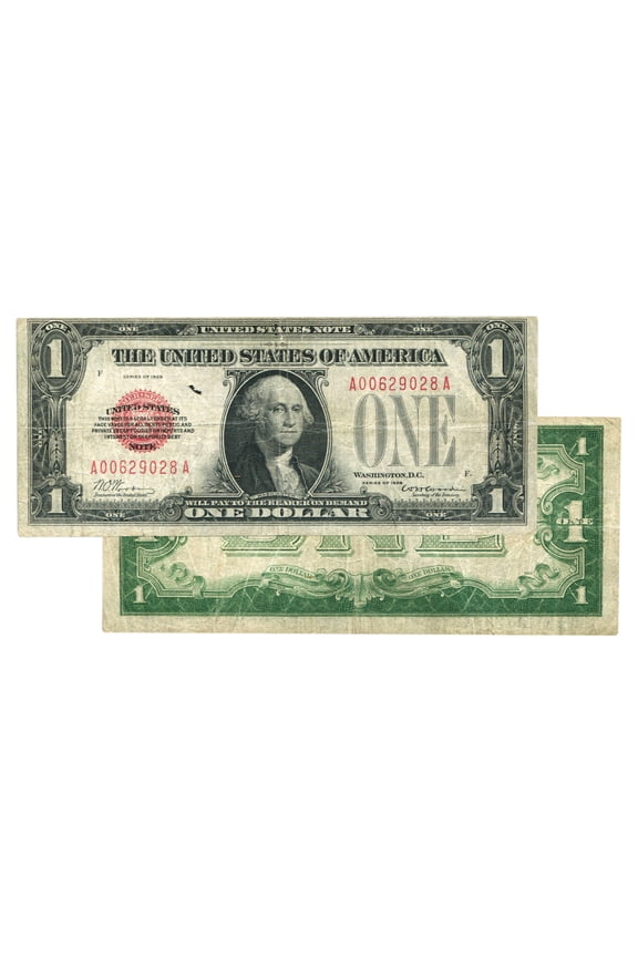 $1 1928 Puerto Rico Red Seal Federal Reserve Note - Very Fine VF - Rare Collectible Currency