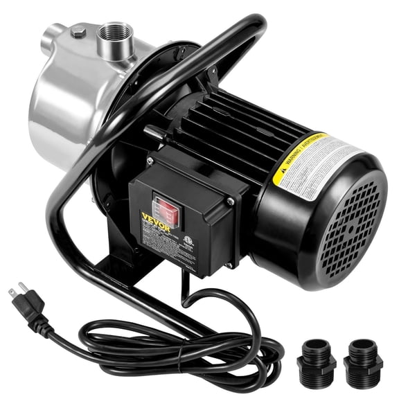 1.1HP Shallow Well Jet Pump – 978 GPH, 131ft Head – Portable Garden Water Pump for Irrigation, Lawn Sprinklers & Home Water Transfer – Heavy Duty Cast Iron Construction