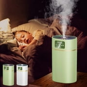 1.1L Cool Mist Humidifier for Bedroom Large Room Baby 30 Hours Runtime Quiet 28dB Operation Night Light Auto Shut-Off Top Fill Design USB Powered White Green 2024 New Model