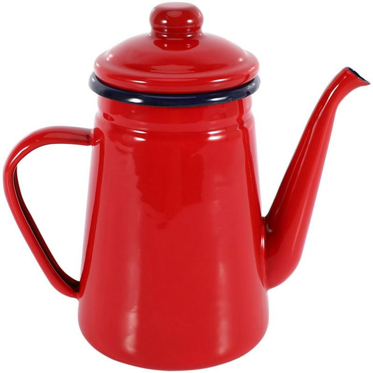 1.1L Enamel Pot Hand Tea Kettle Induction Cooker Gas Stove Red