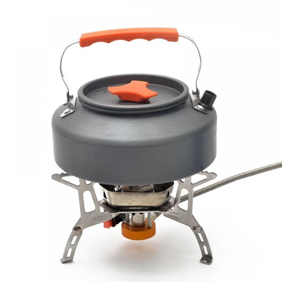 1.1L Outdoor Portable Coffee Pot Camping Teapot Kettle Mountaineering Camping Picnic Aluminum Pot Hanging Pot