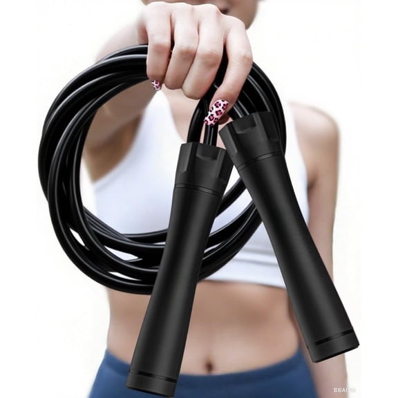 1.1LB Weighted Jump Rope for Women - Adjustable 10mm Heavy PVC Skipping Rope for Fitness, Ideal for High-Intensity , MMA, Boxing, CrossFit, Weight-loss Workouts