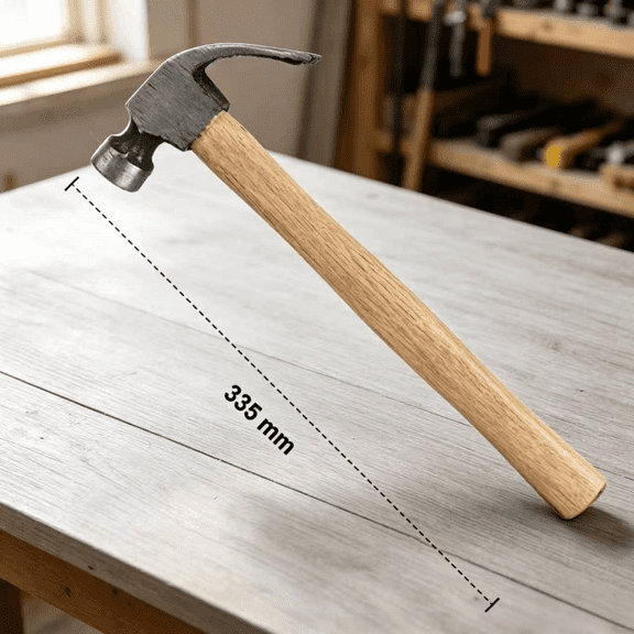 1.1LB Wooden Handle Claw Hammer Household Repair Hand Hammer