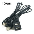 thumbnail image 1 of 1* - 1M Car Dash Flush Mount USB Port Panel Dual USB Extension Adapter, 1 of 6