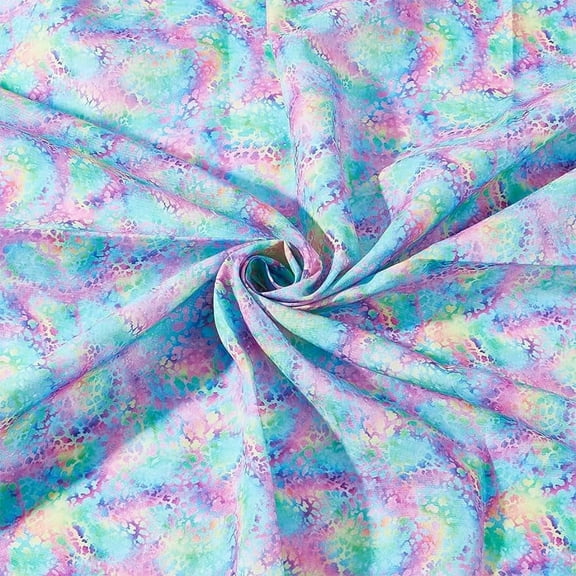 1.1Yard Colorful Leopard Fabric by The Yard 59.1inch Wide Leopard Print Fabric Polycotton Rainbow Leopard Upholstery Fabric