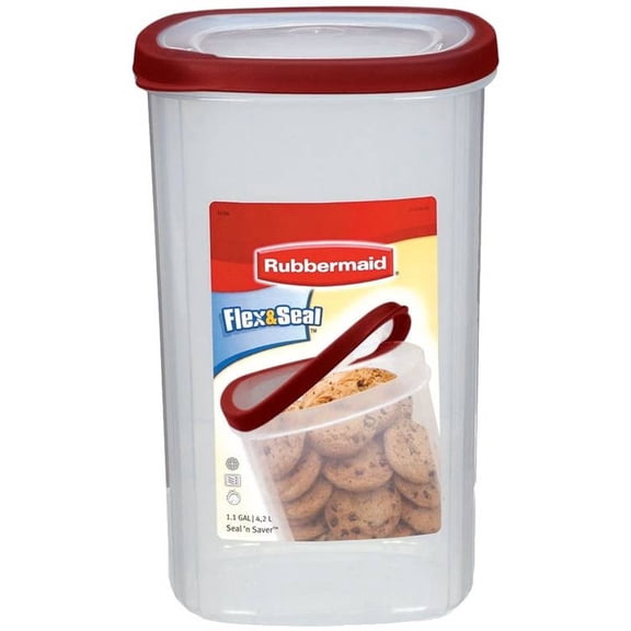 Rubbermaid 1.1 Gallon Food Container Red Flex (Pack of 2)