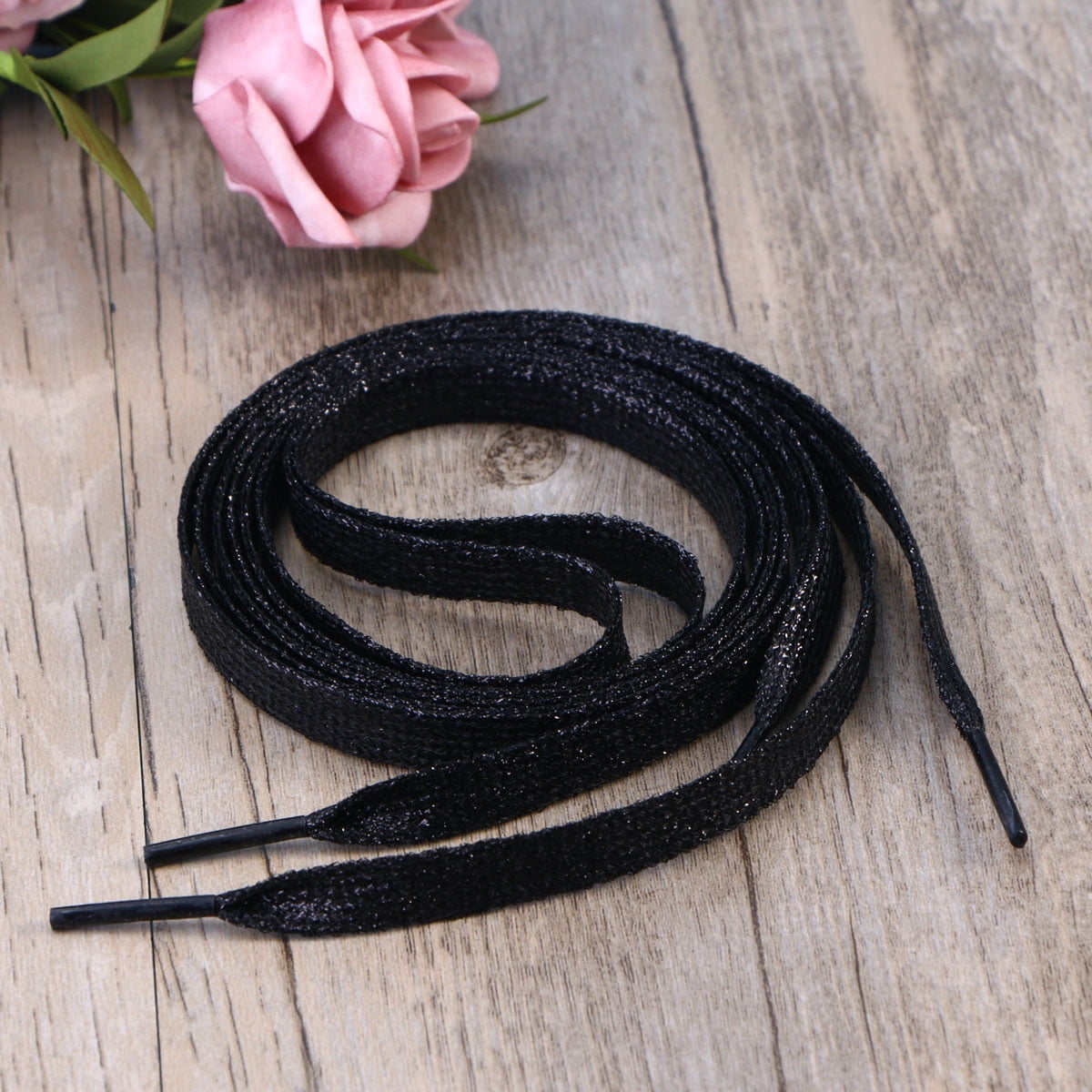 1.1m Flat Glitter ShoeLaces Colored Flat Shoestring Bootlaces for Shoes