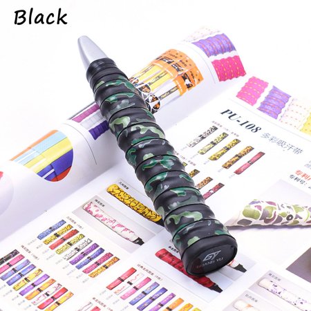 1.1m Shock Absorption Baseball Bats For Fishing Rod Tennis Squash Racket Anti-slip Band Grip Tape Sweat Absorbed Badminton Sweatband BLACK