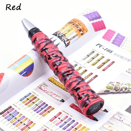 1.1m Shock Absorption Tennis Squash Racket Baseball Bats For Fishing Rod Anti-slip Band Sweat Absorbed Grip Tape Badminton Sweatband RED