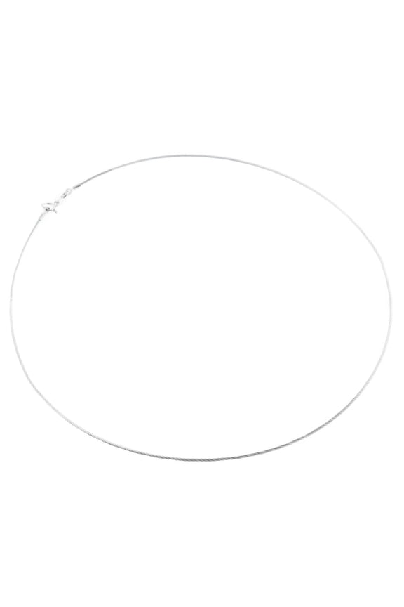 1.1mm Stiff Flexing Cable Wire 925 Sterling Silver Necklace