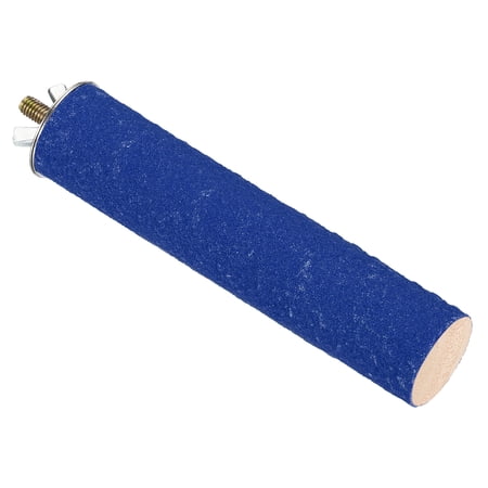 1.1x5.5" Bird Paw Grinding Stick Parrot LoveBird Parakeet Cockatiel Perch Stand, Blue