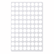 1/2 (0.5) Half Inch Round White Coding Labels--Value pack White Dot Labels -Semi gloss finish (1200 Pack)